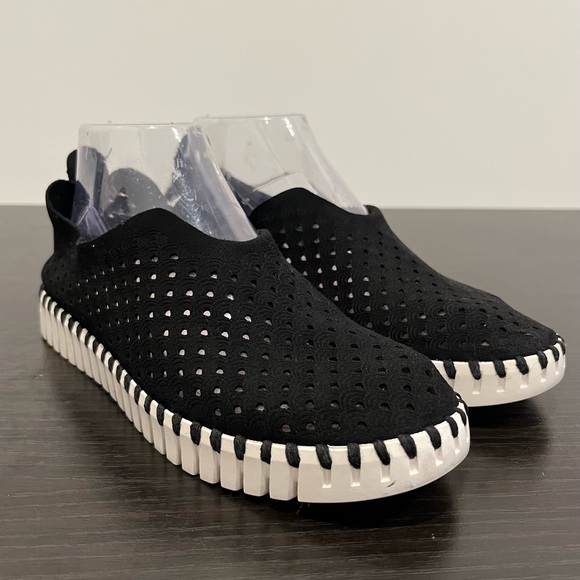 Isle Jacobsen Shoes - Ilse Jacobsen Tulip Perforated Slip On Sneaker Black Women’s EU 37 US 6.5-7